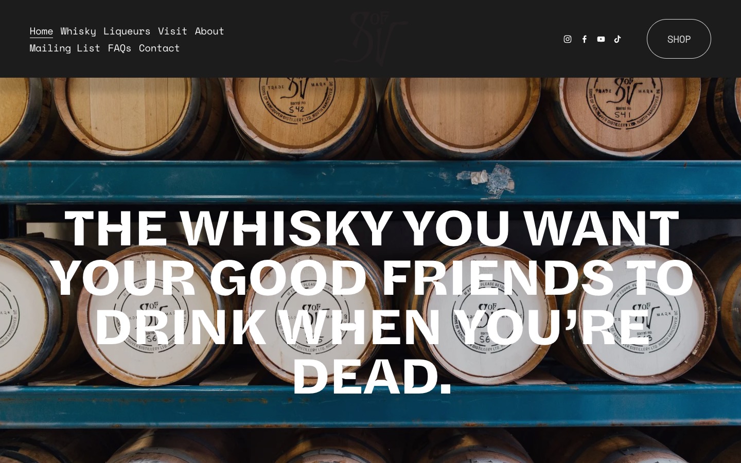 The current homepage